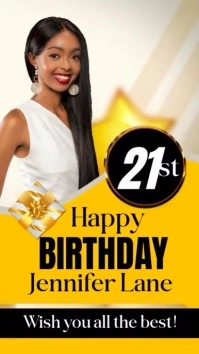 Orange Maximalist 21 Birthday  Instagram Reel template