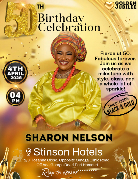 Orange Maximalist 50th Birthday Celebration Flyer Template | PosterMyWall Orange Maximalist 50th Birthday Celebration Flyer Template | PosterMyWall