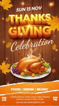 Orange Maximalist Autumn Party Instagram Reel template