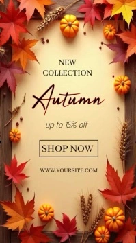 Orange Maximalist Autumn Sale Instagram Reel template