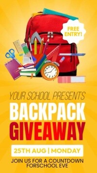 Orange Maximalist Back To School Giveaway Instagram Story template