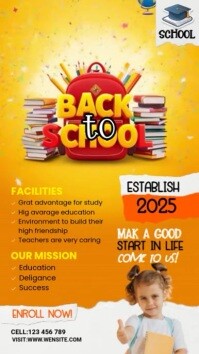 Orange Maximalist Back To School Instagram Story template