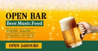 Orange Maximalist Bar Beer Facebook Shared Image template
