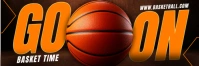 Orange Maximalist Basketball  Twitter Banner template