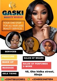 Orange Maximalist Beauty World A4 template