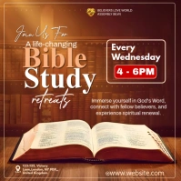 Orange Maximalist Bible Study Retreats  Square (1:1) template