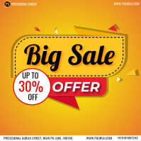 Orange Maximalist Big Sale  Instagram Post template