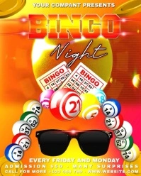 Orange Maximalist Bingo Night Flyer Instagram Portrait template