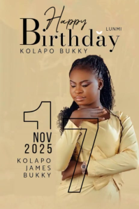 Orange Maximalist Birthday Flyer  Banner 4' × 6' template