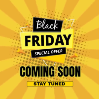 Orange Maximalist Black Friday Sales Coming Soon Template Design Instagram Post