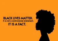 Orange Maximalist Black Lives Matter Wishes Template  Postcard Postal