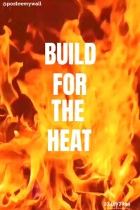 Orange Maximalist Born For The Fire;build For The Heat  Poster template