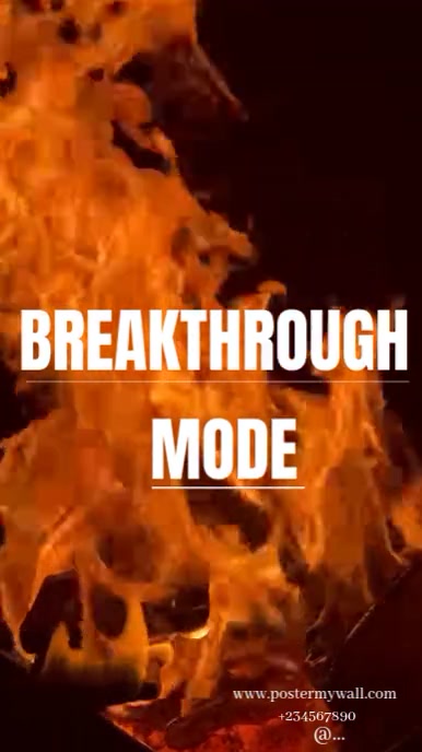 Orange Maximalist Breakthrough Mood -step Into Your Next Level  Digital Display (9:16) template