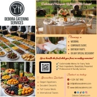 Orange Maximalist Catering And Events Ad Instagram Post template