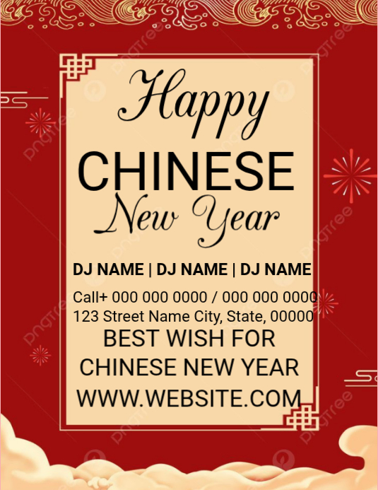 Copy of Orange Maximalist Chinese New Year Flyer | PosterMyWall