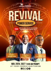 Orange Maximalist Church A6 template