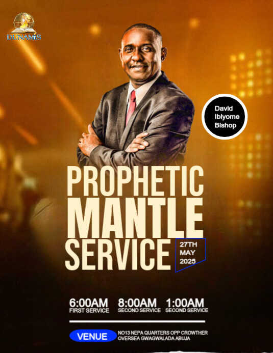 Orange Maximalist Church  Flyer (us Letter) 传单(美国信函) template
