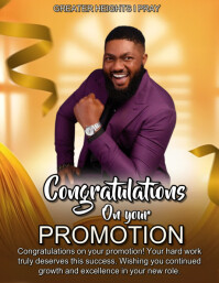橙色 Promotion Celebration Flyer Template