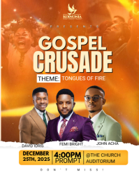 Orange Gospel Crusade Poster/Wallboard Template