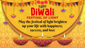 Pomarańczowy Diwali Celebration Affichage numérique Template