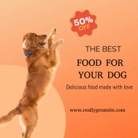Orange Maximalist Dog Instagram Food Post Instagram Post Instagram-Beitrag template
