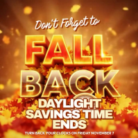 Orange Maximalist Fall Back Sale Instagram Post Wpis na Instagrama template
