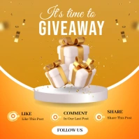 Orange Maximalist Giveaway  Instagram Post template