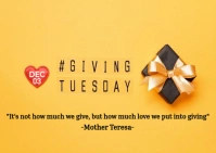 Orange Maximalist Giving Tuesday  Postcard Briefkaart template