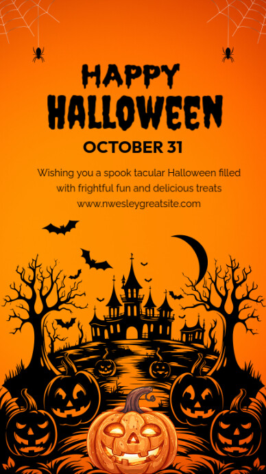 Copy of Orange Maximalist Halloween Instagram Story | PosterMyWall