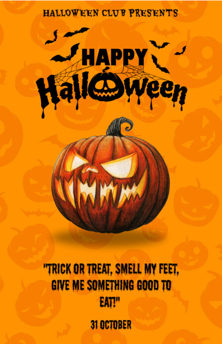 Copy of Orange Maximalist Happy Halloween Tabloid | PosterMyWall