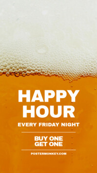 Orange Maximalist Happy Hour Instagram Story template