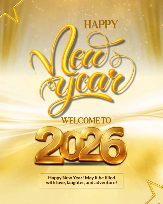 Plantilla de Orange Maximalist Happy New Year 2026 Template Instagram ...