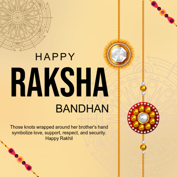 Copy of Orange Maximalist Happy Raksha Bandhan Day Instagram Post ...
