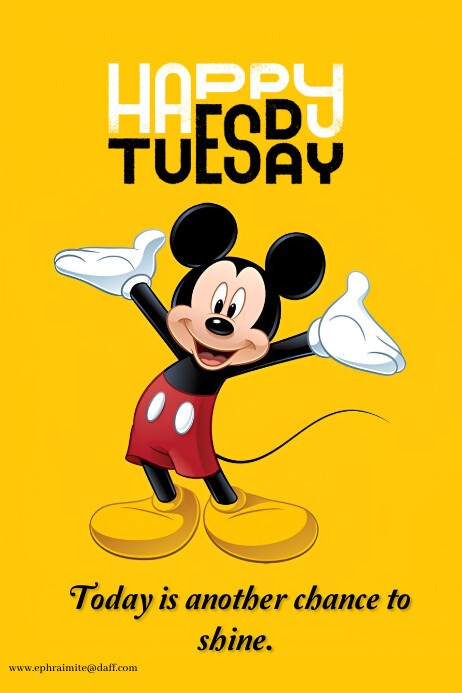 Orange Maximalist Happy Tuesday Poster Template | PosterMyWall