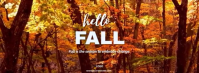Orange Maximalist Hello Fall  Trees Are Beautiful Facebook Cover Photo Zdjęcie w tle na Facebooka template