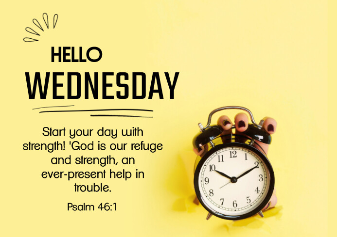 Orange Maximalist Hello Wednesday  A4 template