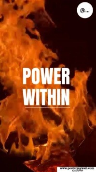 Orange Maximalist Ignite The Power Within  Digital Display (9:16) template