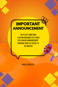 Important Announcement Template | PosterMyWall
