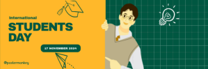 Orange Maximalist International Students Day Email Header E-mail-overskrift template