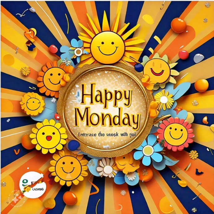 Orange Maximalist Monday Instagram Post Template | PosterMyWall