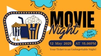 Orange Maximalist Movie Night Twitter Post template