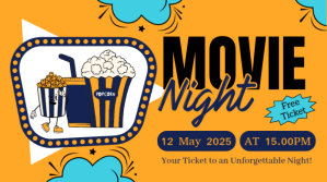 Orange Maximalist Movie Night Twitter Post template