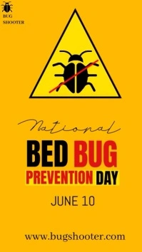 Orange Maximalist National Bed Bug Prevention Instagram Story template