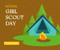 Orange Maximalist National Girl Scout 2025 Medium Rectangle template