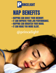 Orange Orange Maximalist National Napping Day Flyer (us Letter) Ulotka Template