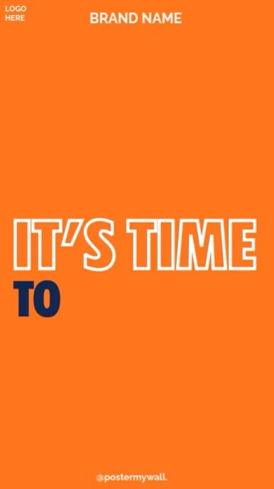 Orange Maximalist Orange Blue White Dear Brand Is Time To Get Your Brand Noticed Video  Digital Disp template