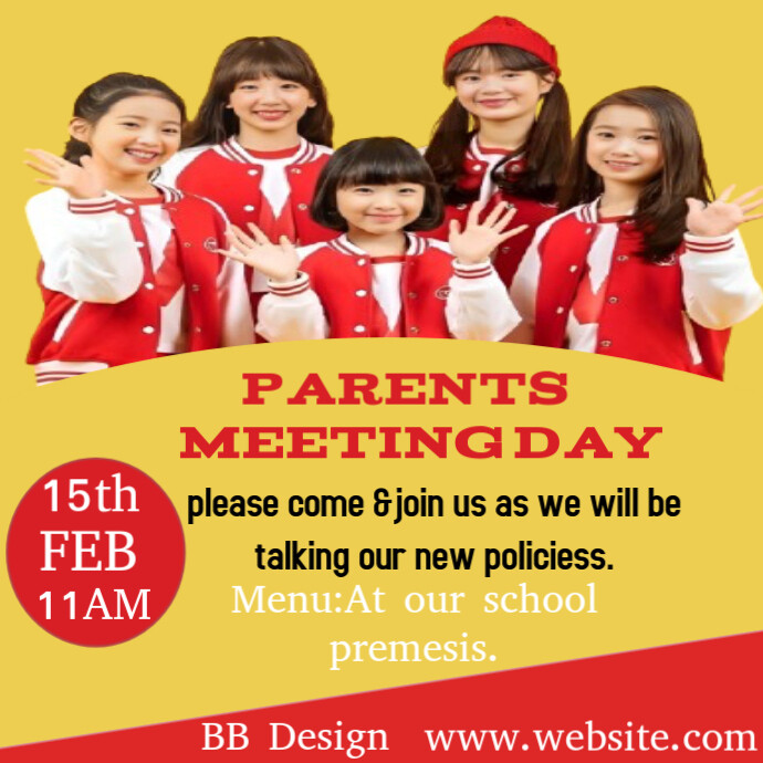 Orange Maximalist Parent Day Logo 徽标 template