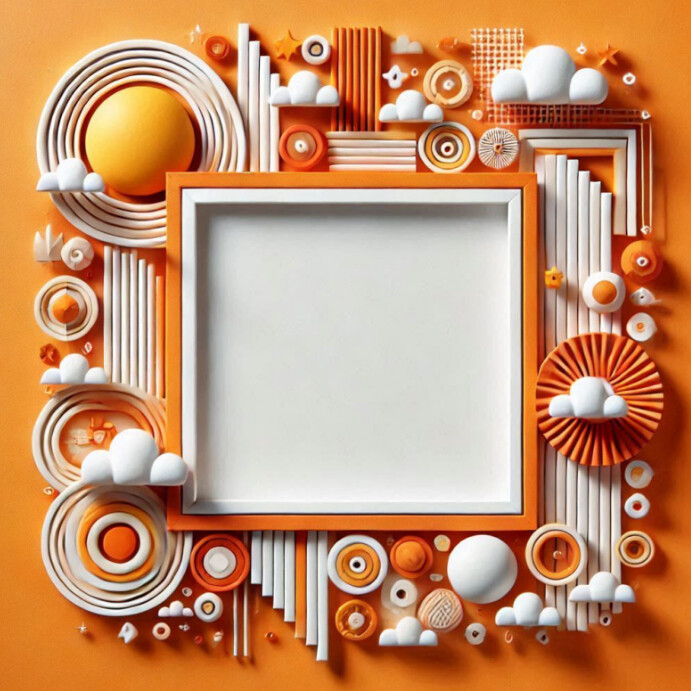 Copy of Orange Maximalist Picture Frame Instagram Post | PosterMyWall