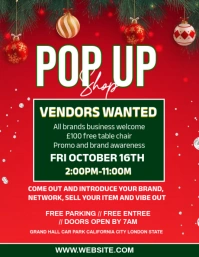 Orange Maximalist Pop Up Shop Template Flyer (us Letter) Volante (Carta US)