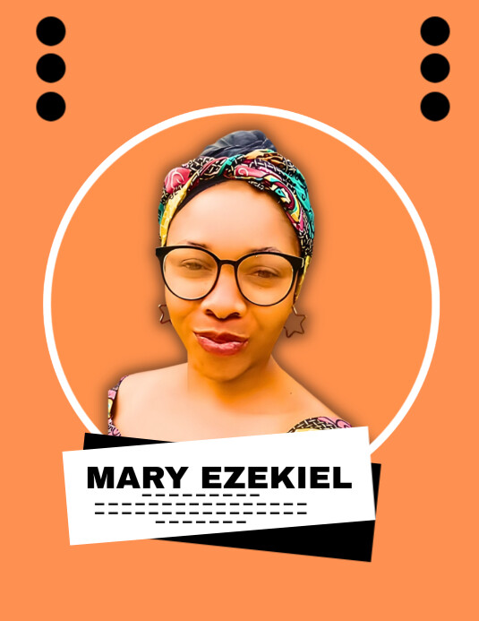 Orange Maximalist Profile Picture Design Template Flyer (us Letter)
